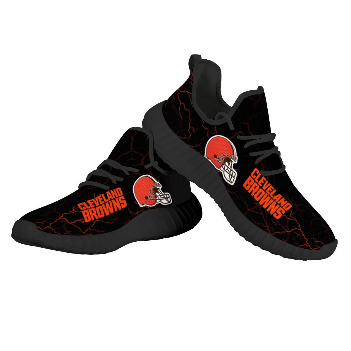 Women's Cleveland Browns Mesh Knit Sneakers/Shoes 003
